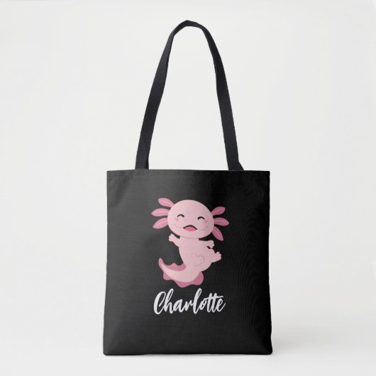 Tote Bag Nom du monogramme de l'axe rose (Devant)