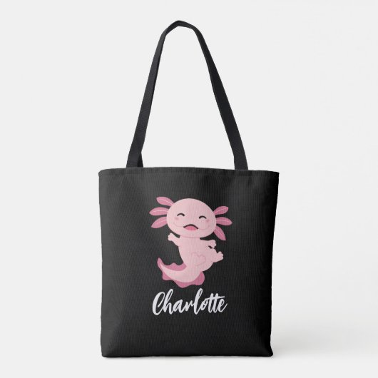 Tote Bag Nom du monogramme de l'axe rose (Dos)