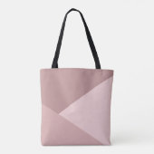 Tote Bag Nom du monogramme rose poussiéreux (Dos)