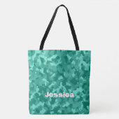 Tote Bag Nom du monogramme sur Camion vert | (Devant)