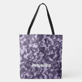 Tote Bag Nom du monogramme sur Camion violet | (Devant)