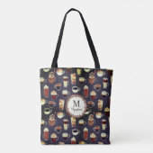Tote Bag Nom du monogramme Venti Louveur de café (Dos)