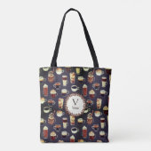 Tote Bag Nom du monogramme Venti Louveur de café Brown (Dos)