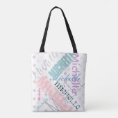 Tote Bag Nom du pastel Polka Dot (Dos)