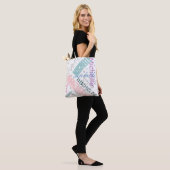 Tote Bag Nom du pastel Polka Dot (Sur le modèle)