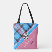 Tote Bag Nom du script monographique personnalisé Chic Tart (Dos)