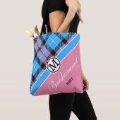 Tote Bag Nom du script monographique personnalisé Chic Tart (De près)