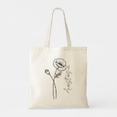 Tote Bag Nom élégant de script Fleur de naissance août Coqu (Dos)