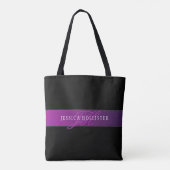 Tote Bag Nom élégant & initiale/s monogrammée/s (Dos)