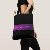 Tote Bag Nom élégant & initiale/s monogrammée/s (De près)