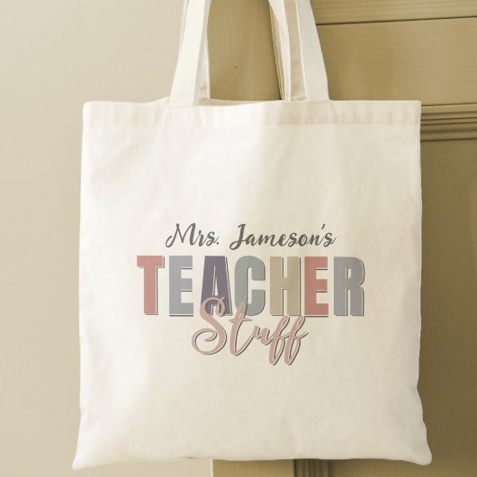 Tote Bag Nom Enseignant Stuff Enseignants Appréciation Cade