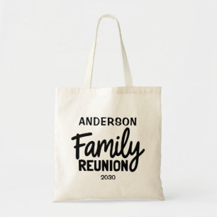Tote Bag Nom et date de réunion de famille personnalisés -
