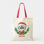 Tote Bag Nom et texte personnalisés Noël (Dos)