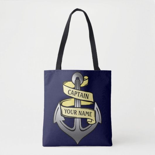 Tote Bag Nom | fait sur commande nautique de marin de (Devant)