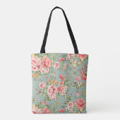Tote Bag Nom floral de monogramme de jardin victorien (Dos)