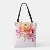 Tote Bag Nom floral romantique brillant (Dos)