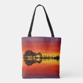 Tote Bag Nom guitariste orange moderne Aquarelle (Dos)