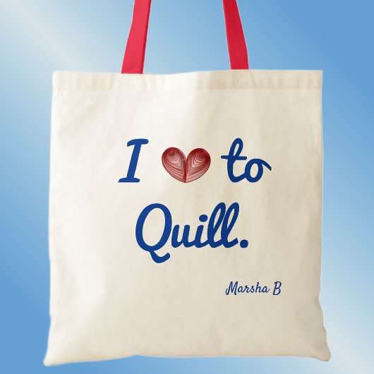 Tote Bag Nom, I (coeur à Quill, Budget Cotton Fourre-tout