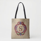 Tote Bag Nom Initial Monogramme Design Celtique Personnalis (Devant)