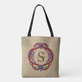 Tote Bag Nom Initial Monogramme Design Celtique Personnalis (Dos)