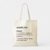 Tote Bag Nom Marilyn, Nom modifiable, Nom personnalisé (Dos)