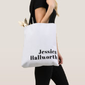 Tote Bag Nom minimal moderne rétro ou Modèle professionnel  (De près)