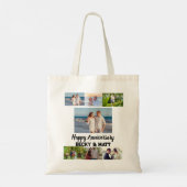Tote Bag Nom moderne personnalisé 7 Anniversaire photo (Dos)