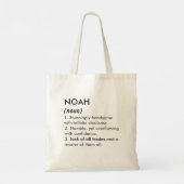 Tote Bag Nom Noah, nom modifiable, nom personnalisé (Dos)