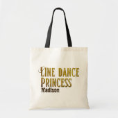 Tote Bag Nom or princesse de danse de ligne (Devant)