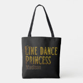 Tote Bag Nom or princesse de danse de ligne (Dos)