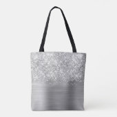 Tote Bag Nom Pailleté Argent Glam (Dos)