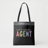 Tote Bag Nom personnalisé Agent immobilier | Cadeaux immobi (Devant)