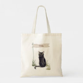 Tote Bag Nom personnalisé Animal de chat Bombay (Dos)