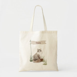 Tote Bag Nom personnalisé Animal de chat de Sibérie