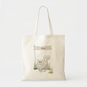 Tote Bag Nom personnalisé Animal de chat persan