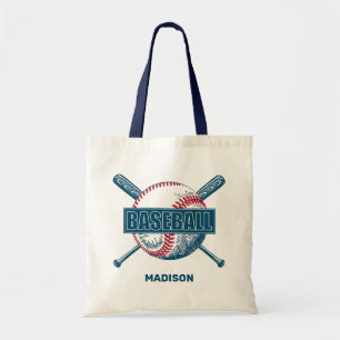 Tote Bag Nom personnalisé Baseball