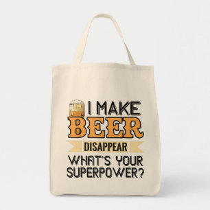 Tote Bag Nom personnalisé Beer Superpower