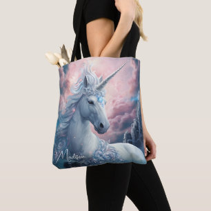 Tote Bag Nom personnalisé belle licorne