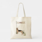 Tote Bag Nom personnalisé berger allemand chien animal de c (Dos)