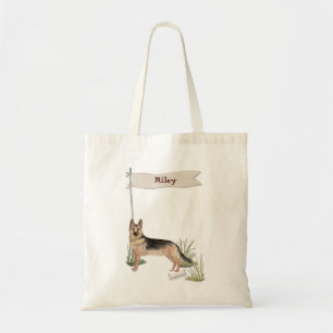 Tote Bag Nom personnalisé berger allemand chien animal de c