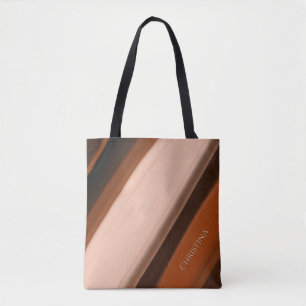 Tote Bag Nom personnalisé Bois Faux Fantaisie