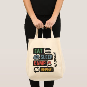 Tote Bag Nom personnalisé Camping