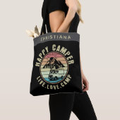 Tote Bag Nom Personnalisé Camping - Live. Amour. Camp (De près)