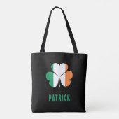 Tote Bag Nom personnalisé Celtic Irlande Shamrock Drapeau i (Dos)