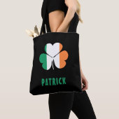 Tote Bag Nom personnalisé Celtic Irlande Shamrock Drapeau i (De près)