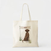 Tote Bag Nom personnalisé Chocolat Lab Animal de compagnie (Devant)