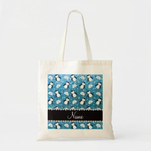 Tote Bag Nom personnalisé ciel bleu parties scintillant pin