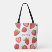 Tote Bag Nom personnalisé de fraise (Dos)