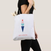 Tote Bag Nom personnalisé de la crème glacée (De près)