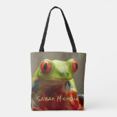 Tote Bag Nom personnalisé de la grenouille d'arbre (Dos)